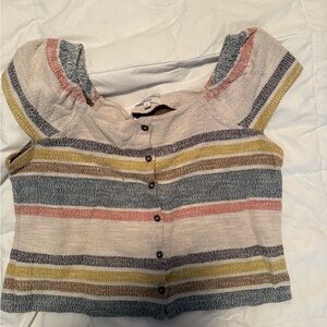 Madewell Multicolor Striped Button-Up Blouse